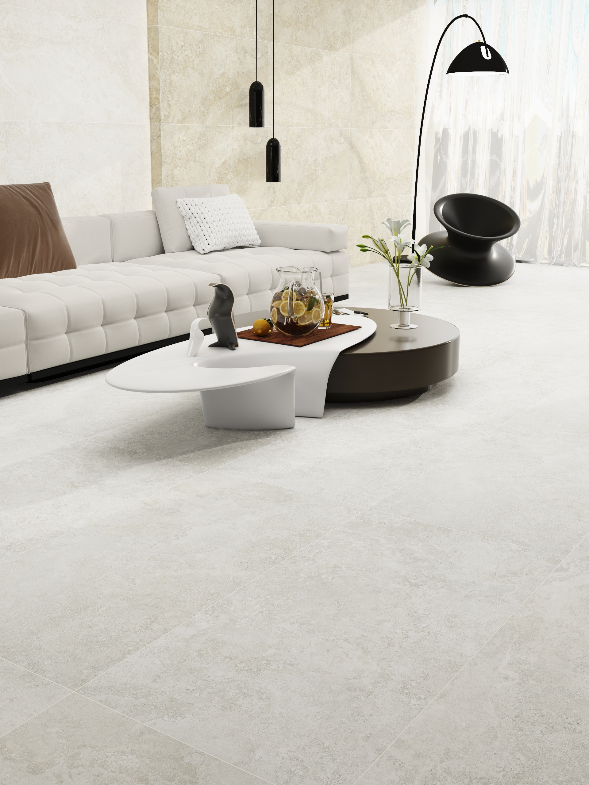 Travertine Cross Silver - Image 3