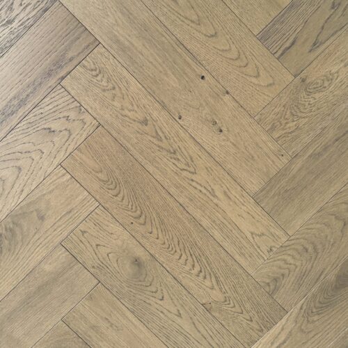 Oak Blanc weathered driftwood greige European engineered timber flooring with character knots and aged grey wash over warm oak undertones (image 2)