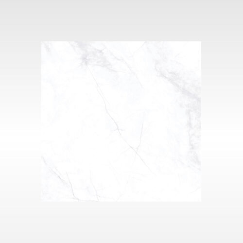 Flurries White porcelain tile close-up showing delicate crystalline grey vein detail