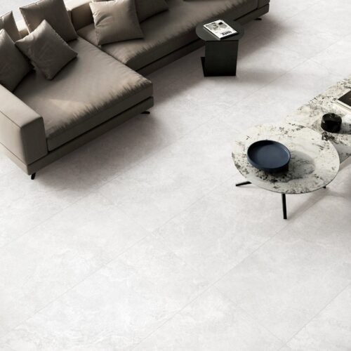 Flat Alps White porcelain tile pale stone texture indoor bathroom kitchen