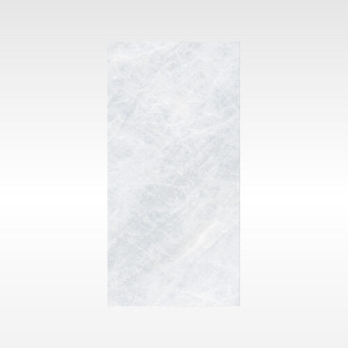 Grey marble-look porcelain tile - Taj Mahal Silver crystalline veining 600x1200mm