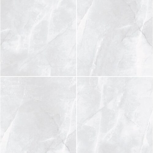 Vienna Grey large format tile full face angular hairline veining pale grey-white surface