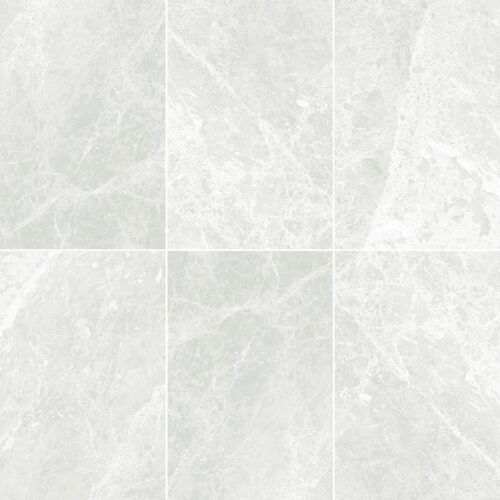 Tundra White tile installation bathroom feature wall cracked ice vein pattern