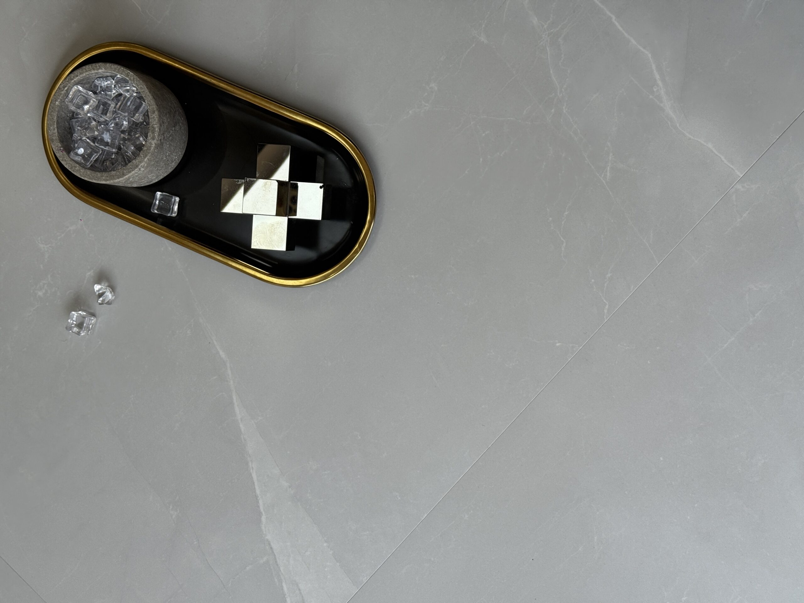 Vienna Grey tile stack view polished vienna mist pale grey-white geometric veining