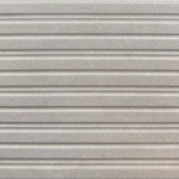 3853 Feature Series Natural ST linear ribbed relief wall tile pale grey stone 300x600mm matt