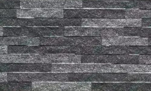 63053 Black Stackstone dark charcoal stacked stone wall tile outdoor indoor feature