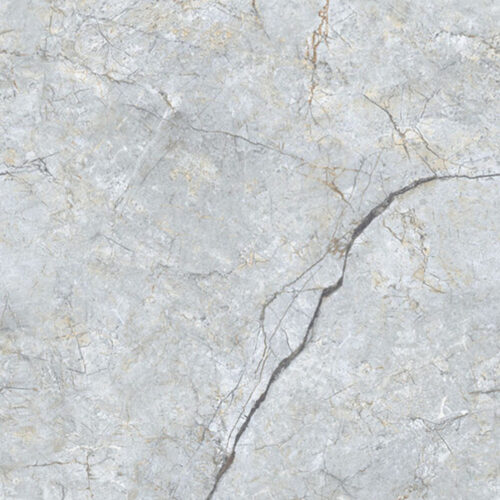 Aspen Grigio Endless tile close-up – mottled silver grigio with scattered gold filament veins and crystalline ice quartzite texture