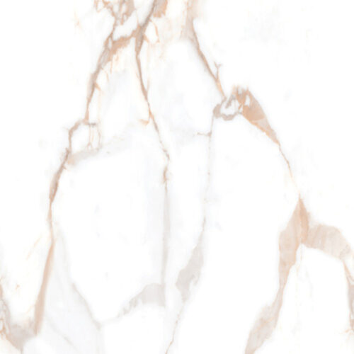 Bevin Gold Endless tile pattern close-up – alpine white with flowing liquid gold and taupe vein, seamless Endless layout