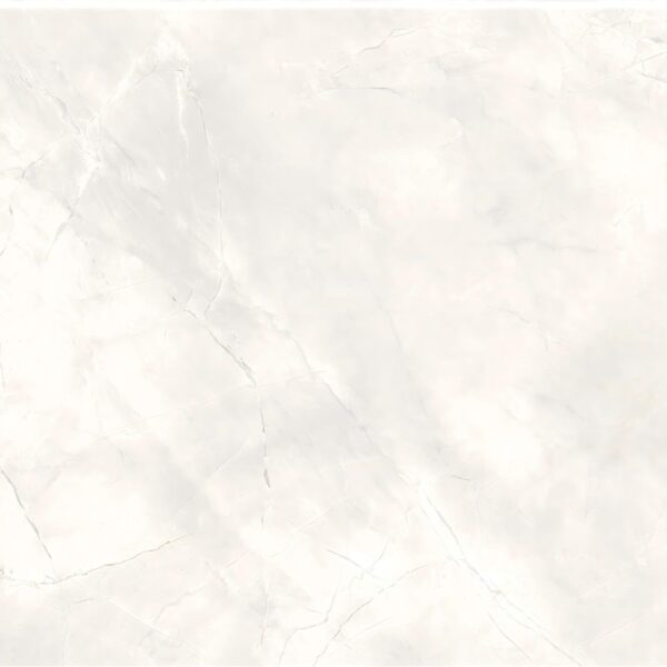 Blush Marble satin matt porcelain tile 600x1200mm – alabaster white with soft silver cloud movement, Belantti2