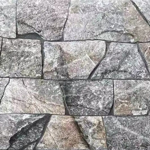 D-ML861 Cladding Brown Grey matt natural quarry stone wall tile 300x600 for feature walls and fireplaces