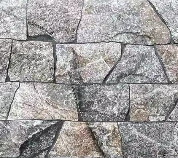D-ML861 Cladding Brown Grey matt natural quarry stone wall tile 300x600 for feature walls and fireplaces