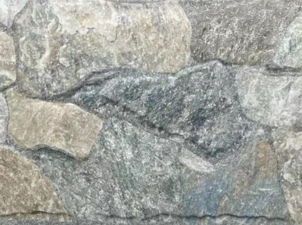 GS63087 Rock Wall natural cobblestone boulder wall tile grey green outdoor feature 300x600mm