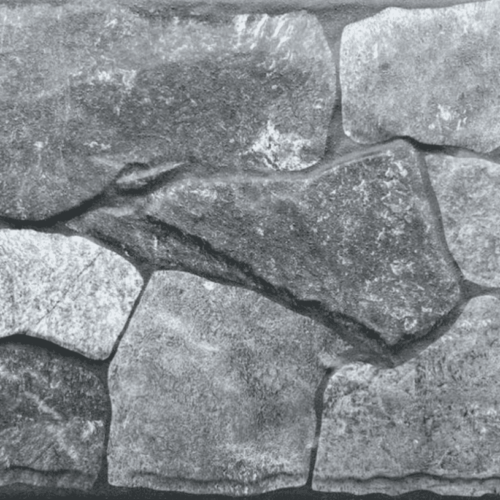 GS63088 Rock Wall Black Grey dark charcoal slate boulder wall tile outdoor indoor feature