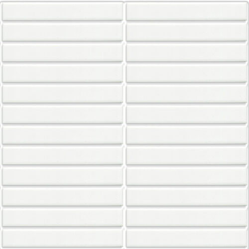 Kitkat mosaic KIT003 white ceramic elongated strip tile sheet bathroom shower wall