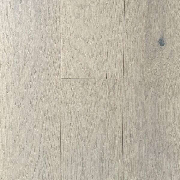 Oak Shell white-washed European engineered timber flooring with pale cream and oat tones showing subtle grain and resin-filled knot detail