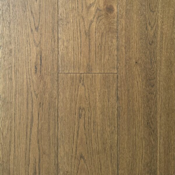 Oak Sorrento deep smoked walnut European engineered timber flooring with cognac and espresso undertones showing rich grain detail