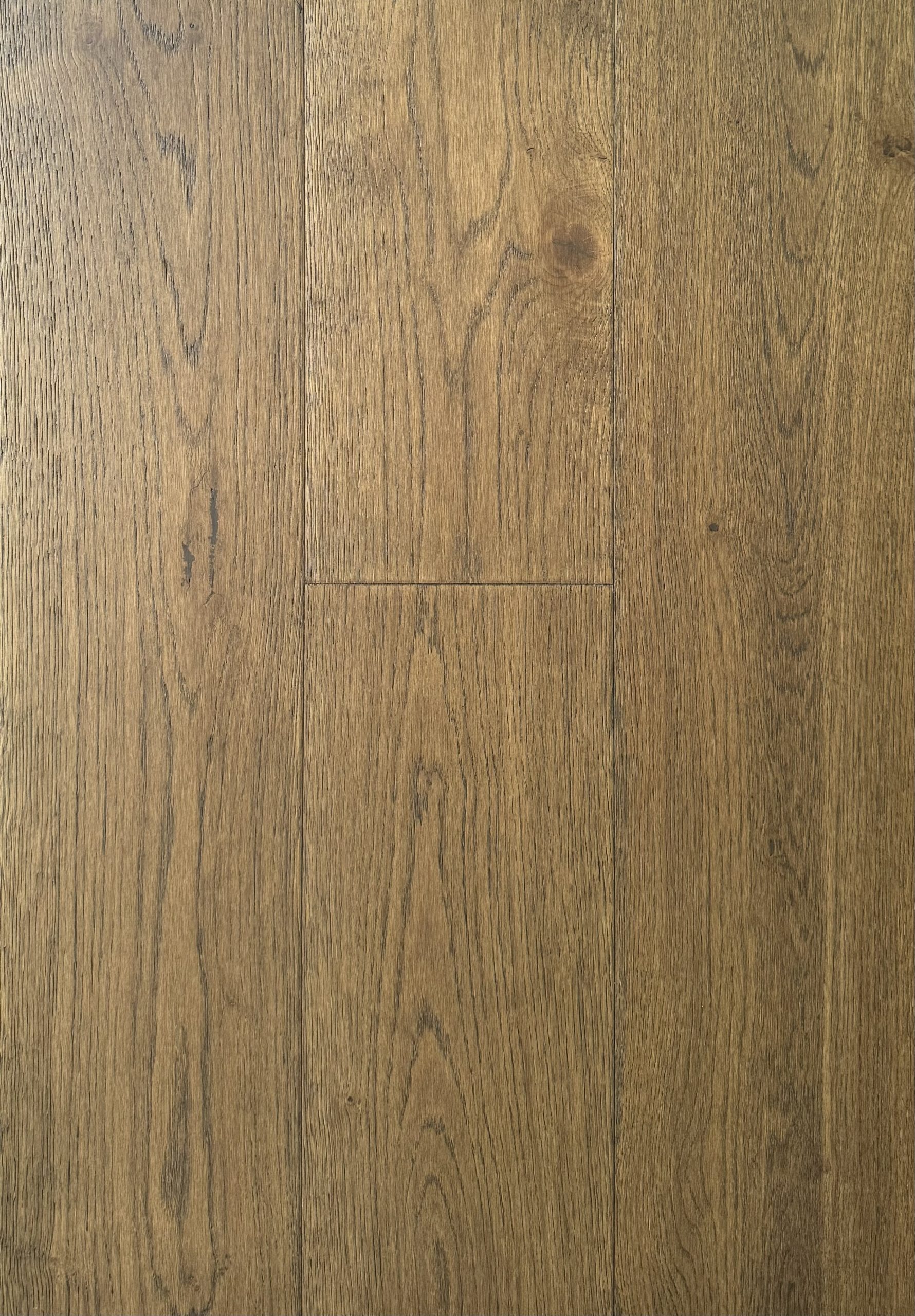 Oak Sorrento deep smoked walnut European engineered timber flooring with cognac and espresso undertones showing rich grain detail