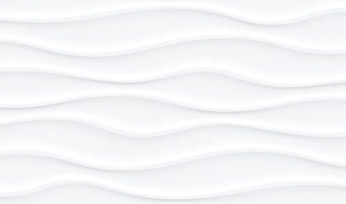 WA6300-B White Wave close-up continuous horizontal wave relief surface in pure white gloss
