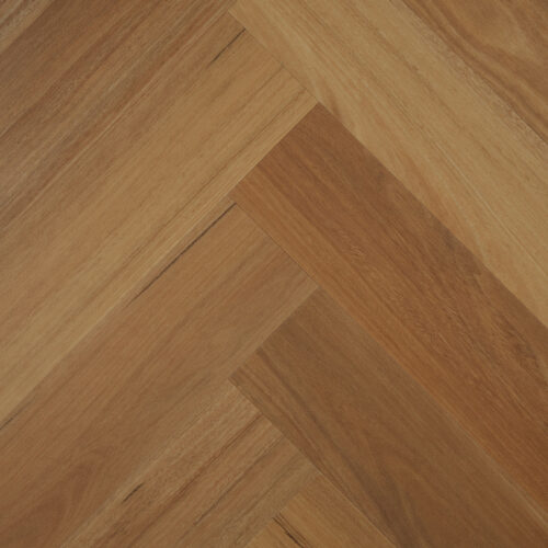 Brown spotted gum herringbone flooring - Easi-Plank SPC Classic Spotted Gum 625x125mm hybrid