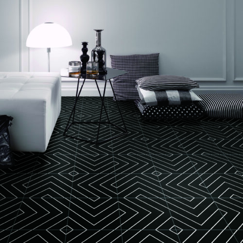 Black porcelain tile — Keys Black