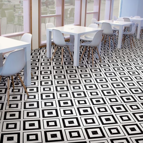 Black porcelain tile — Keys Black
