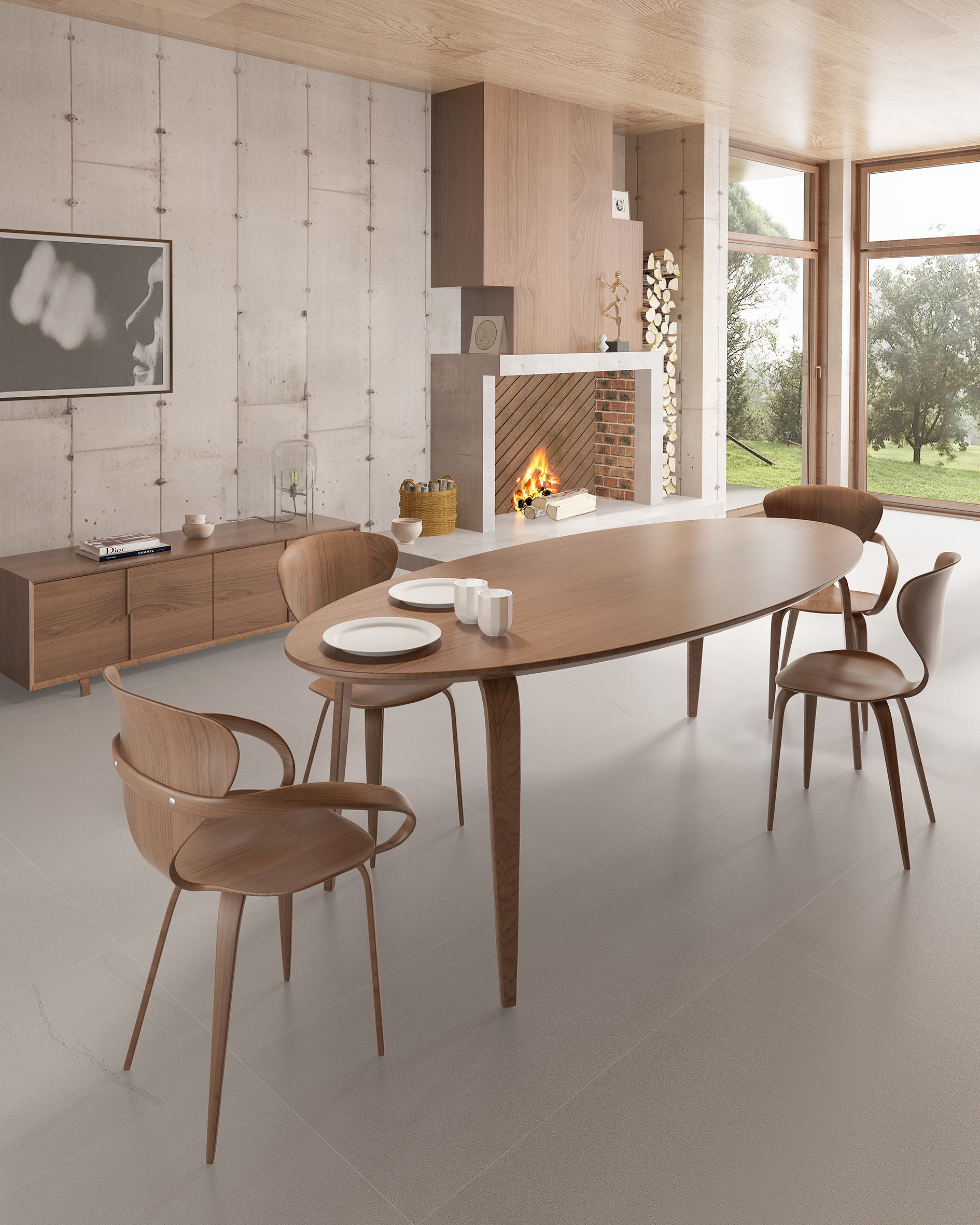 Light grey porcelain tile — Bluestone Light Grey