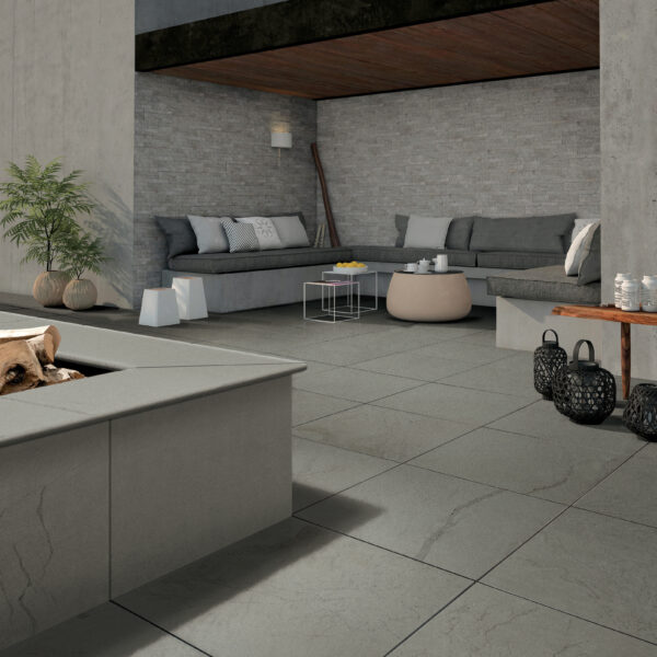 Grey porcelain tile — Bluestone Grey