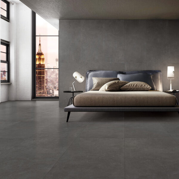 Black porcelain tile — Crete Black