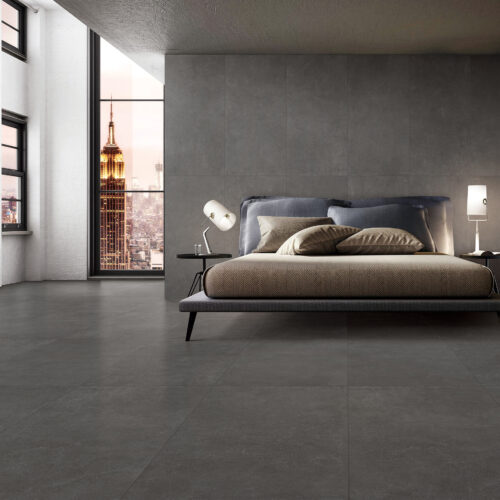 Black porcelain tile — Crete Black