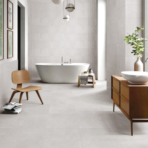 White porcelain tile — Crete White