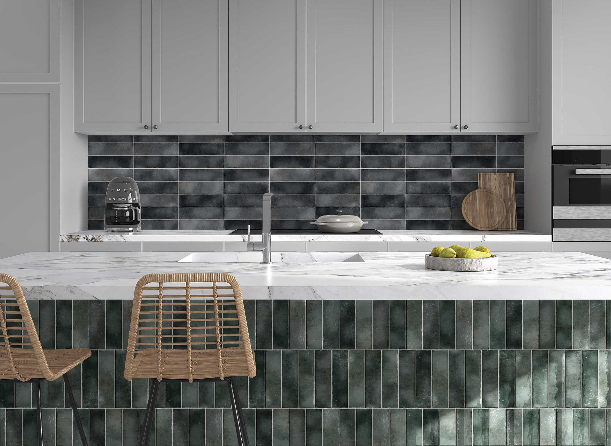 Charcoal ceramic tile — Hackney Charcoal