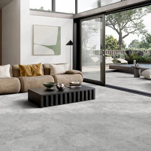 White porcelain tile — Karst-Stone White