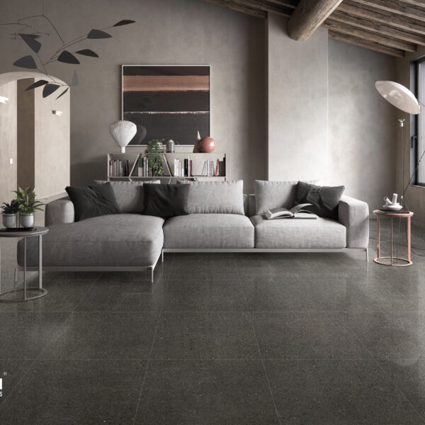 Black porcelain tile — Quarrazzo Black