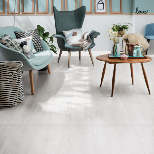 White porcelain tile — Quarrazzo White