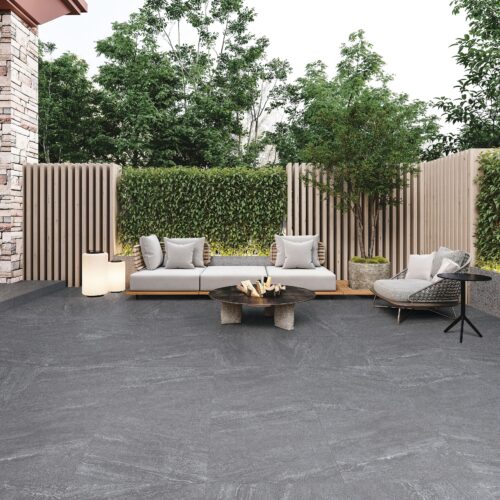 Charcoal porcelain tile — Saturn Charcoal