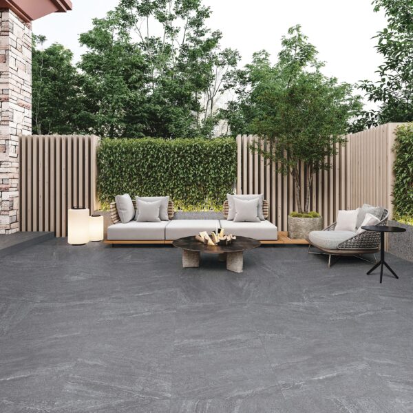 Charcoal porcelain tile — Saturn Charcoal