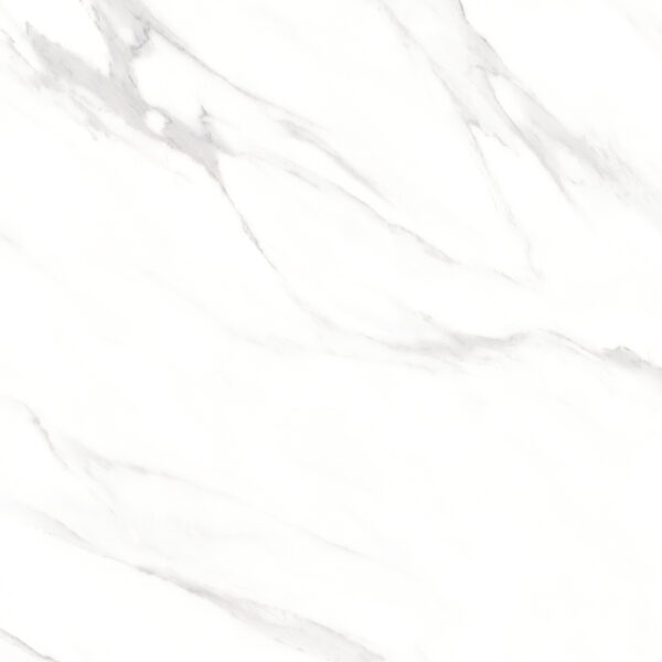 Statuario Grey marble-look porcelain tile 600x600mm with grey veining