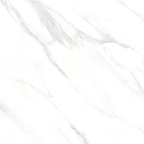 Statuario Grey marble-look porcelain tile 600x600mm with grey veining - image 2