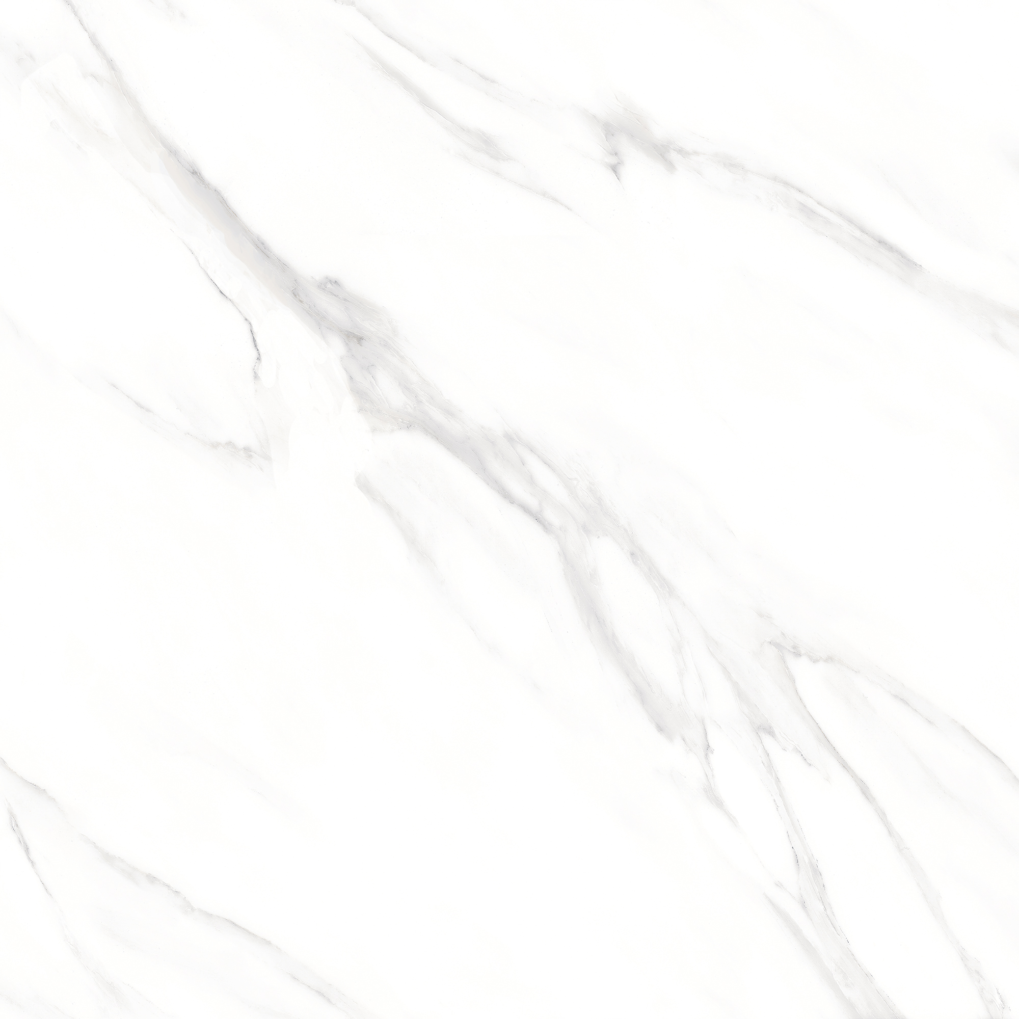 Statuario Grey marble-look porcelain tile 600x600mm with grey veining - image 4